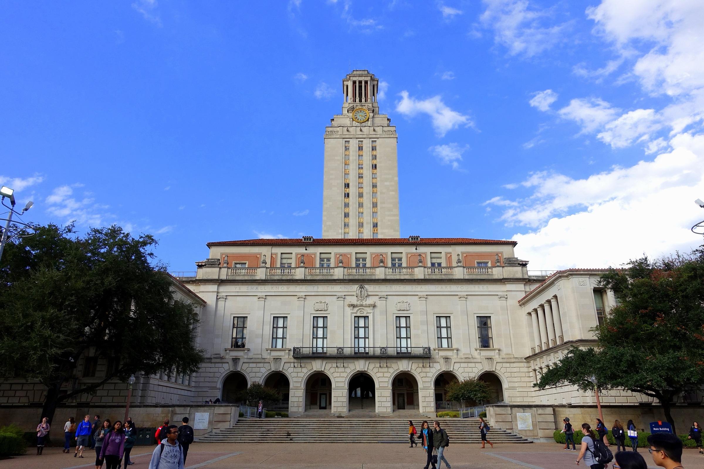 The Main Building and Tower at the University of Texas at Austin